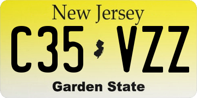 NJ license plate C35VZZ