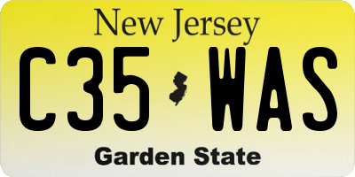 NJ license plate C35WAS