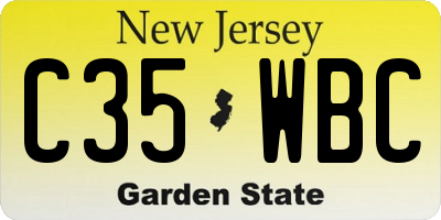 NJ license plate C35WBC