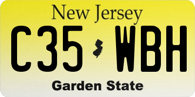 NJ license plate C35WBH