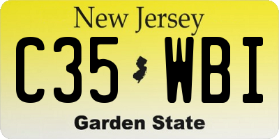 NJ license plate C35WBI