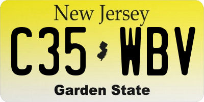 NJ license plate C35WBV