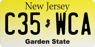 NJ license plate C35WCA