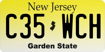 NJ license plate C35WCH