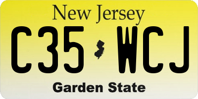 NJ license plate C35WCJ