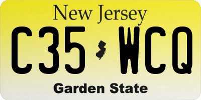 NJ license plate C35WCQ