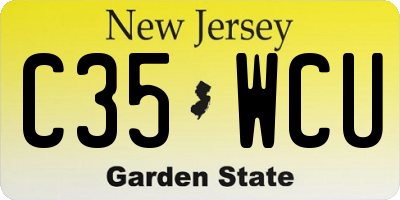 NJ license plate C35WCU