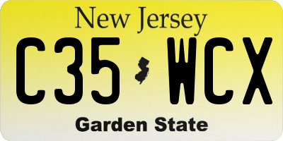 NJ license plate C35WCX