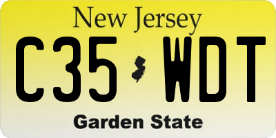 NJ license plate C35WDT