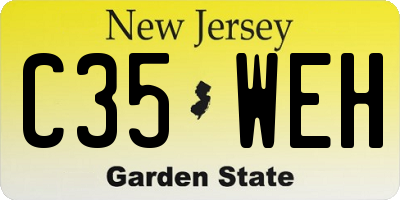 NJ license plate C35WEH