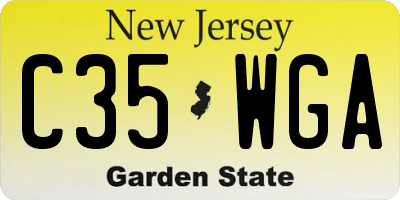 NJ license plate C35WGA