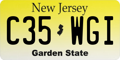 NJ license plate C35WGI