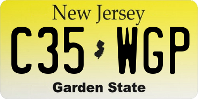 NJ license plate C35WGP