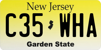 NJ license plate C35WHA
