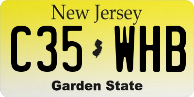 NJ license plate C35WHB