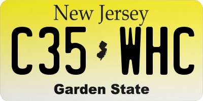 NJ license plate C35WHC