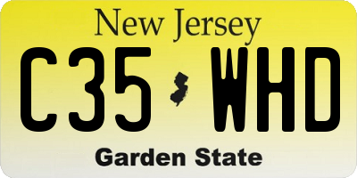 NJ license plate C35WHD