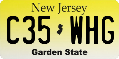 NJ license plate C35WHG