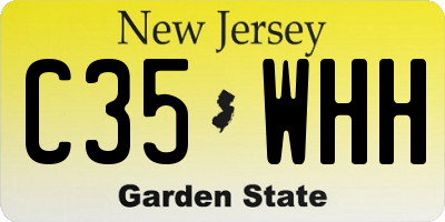 NJ license plate C35WHH