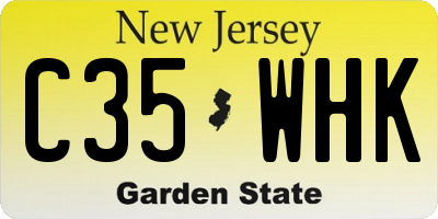 NJ license plate C35WHK