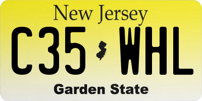 NJ license plate C35WHL