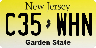 NJ license plate C35WHN