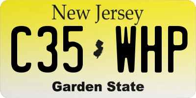 NJ license plate C35WHP