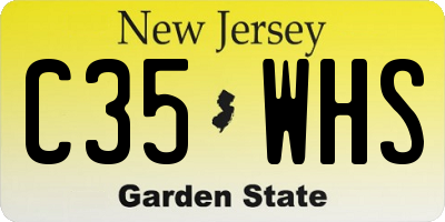 NJ license plate C35WHS