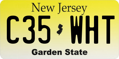 NJ license plate C35WHT