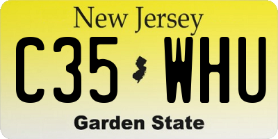 NJ license plate C35WHU