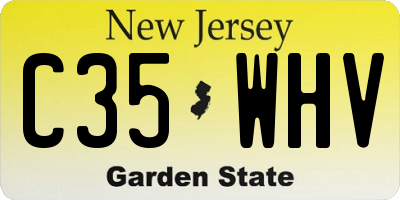 NJ license plate C35WHV