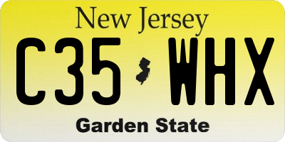 NJ license plate C35WHX