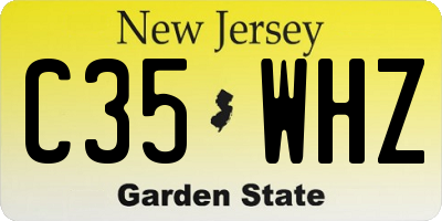 NJ license plate C35WHZ