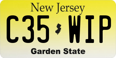 NJ license plate C35WIP