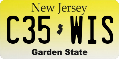 NJ license plate C35WIS
