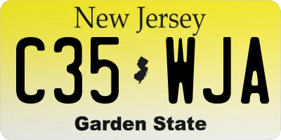 NJ license plate C35WJA