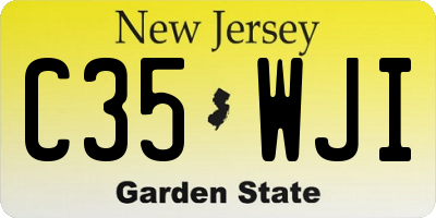 NJ license plate C35WJI