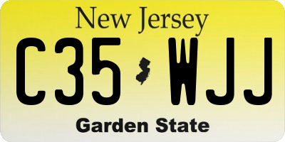 NJ license plate C35WJJ
