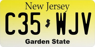 NJ license plate C35WJV