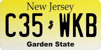 NJ license plate C35WKB