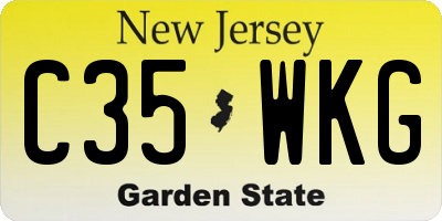 NJ license plate C35WKG
