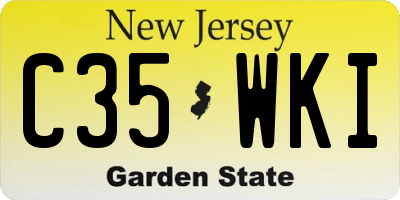 NJ license plate C35WKI