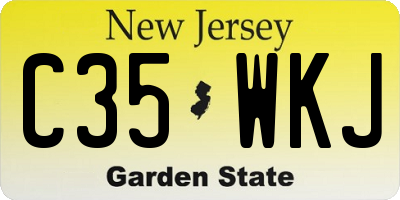 NJ license plate C35WKJ