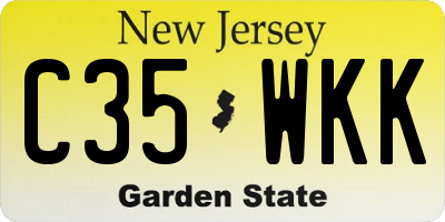NJ license plate C35WKK