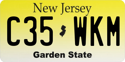 NJ license plate C35WKM