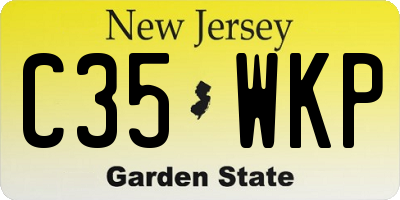 NJ license plate C35WKP