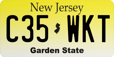 NJ license plate C35WKT