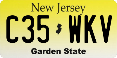NJ license plate C35WKV