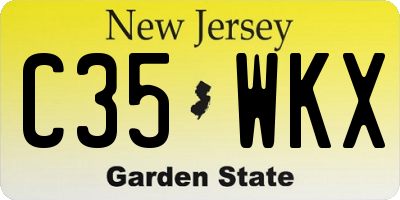 NJ license plate C35WKX