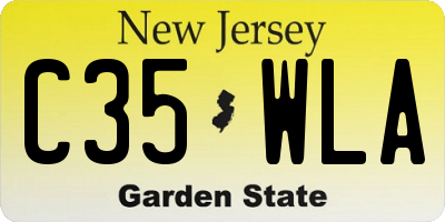 NJ license plate C35WLA